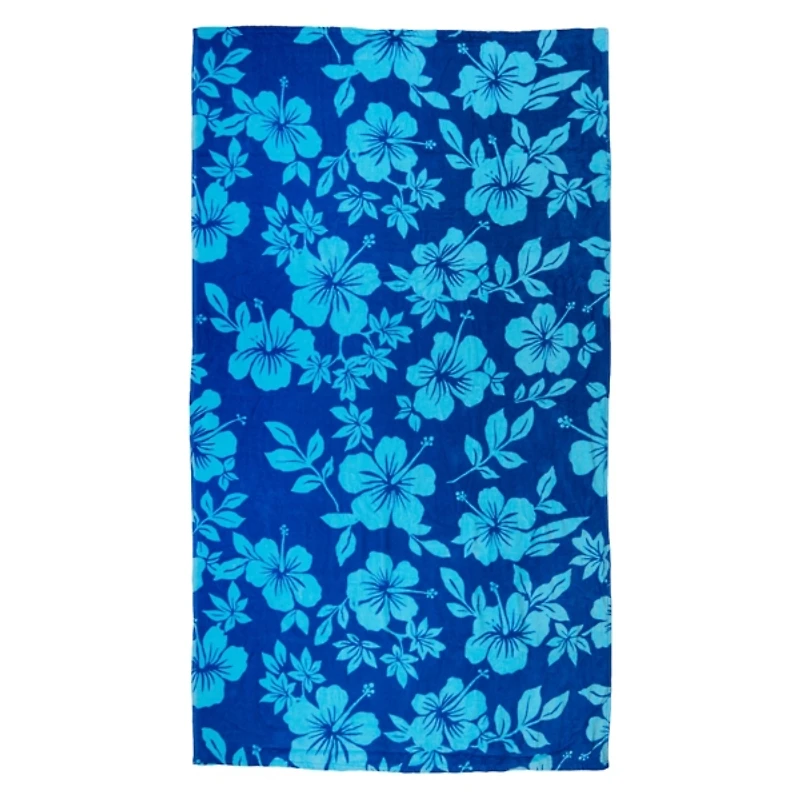 Blue Hibiscus Beach Towel