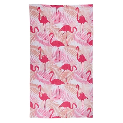 Pink Flamingos Beach Towel