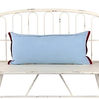 Blue Woven Stripe Lumbar Pillow
