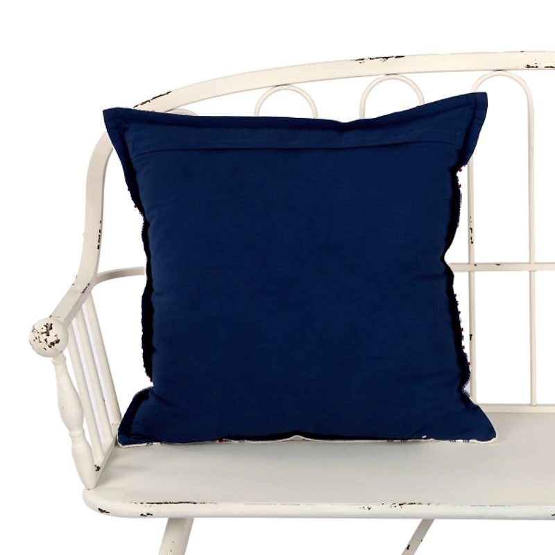 Blue Woven Plaid Pillow