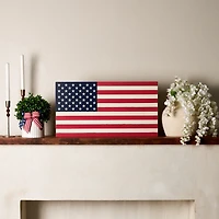 American Flag Wood Plaque