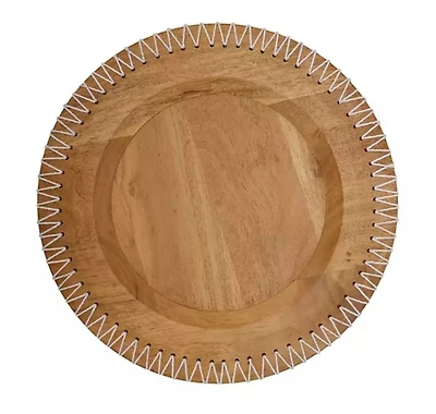 Acacia Wood Rope Edge Charger