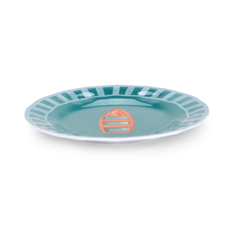 Blue Boat Melamine Appetizer Plate