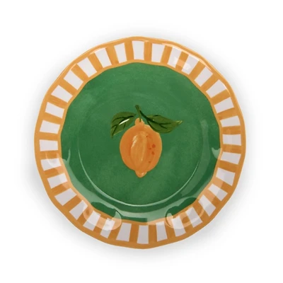 Lemon Melamine Appetizer Plate