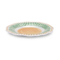 Yellow and Green Dotted Melamine Salad Plate