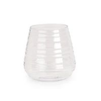 Clear Acrylic Short Ribbed Tumbler