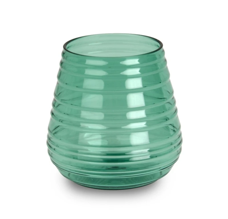Green Acrylic Short Ribbed Tumbler