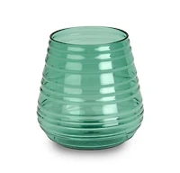 Green Acrylic Short Ribbed Tumbler
