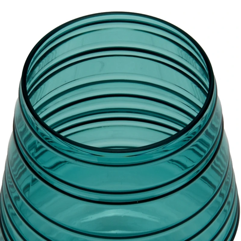 Blue Acrylic Tall Ribbed Tumbler