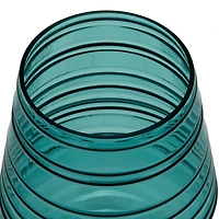 Blue Acrylic Tall Ribbed Tumbler