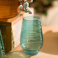 Blue Acrylic Tall Ribbed Tumbler