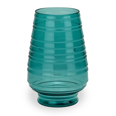 Blue Acrylic Tall Ribbed Tumbler