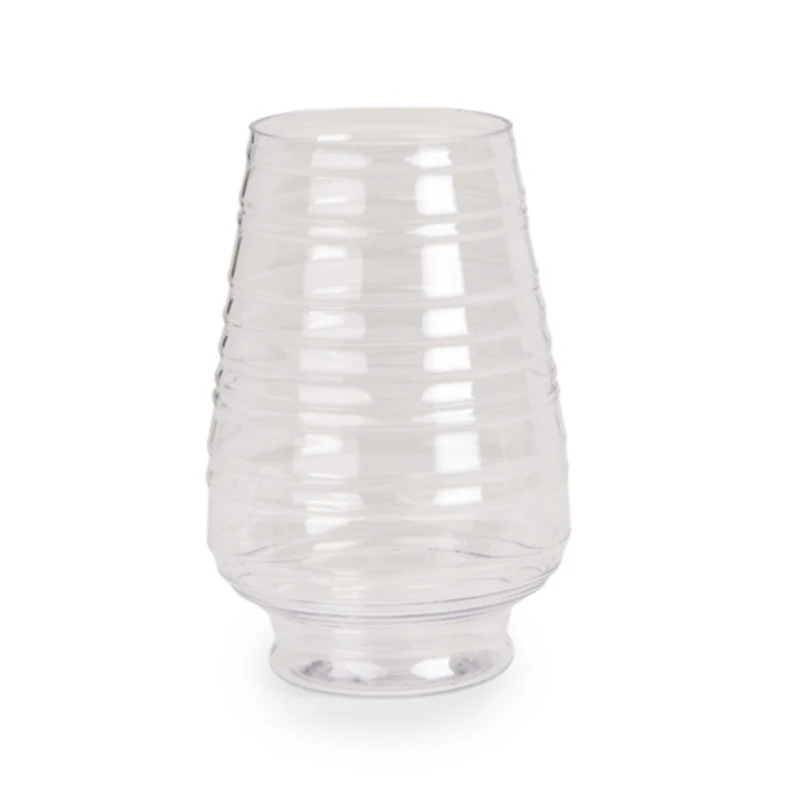 Clear Acrylic Tall Ribbed Tumbler
