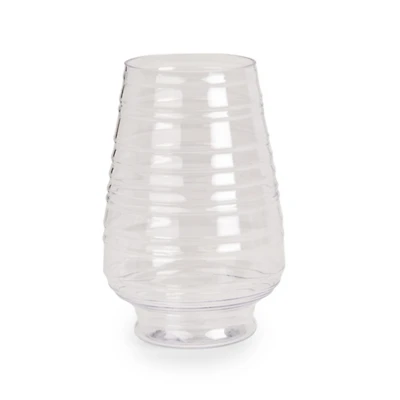 Clear Acrylic Tall Ribbed Tumbler
