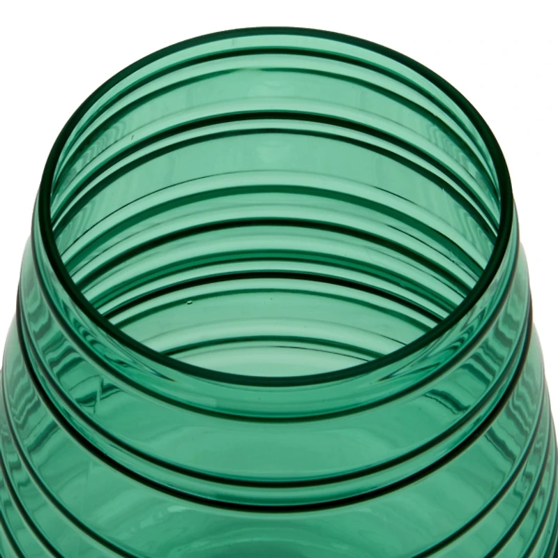Green Acrylic Tall Ribbed Tumbler