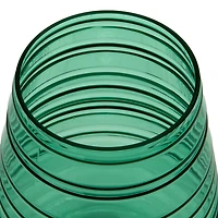 Green Acrylic Tall Ribbed Tumbler