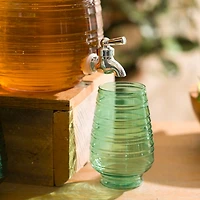 Green Acrylic Tall Ribbed Tumbler