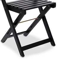 Black Wood 3-pc. Outdoor Bistro Set