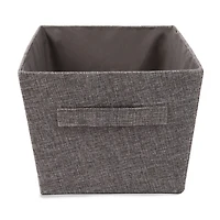 Gray Burlap Storage Basket