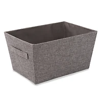 Gray Burlap Storage Basket