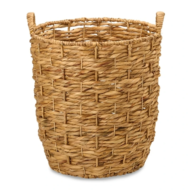 Medium Woven Hyacinth Basket with Handles