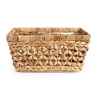 Large Puffed Cross Weave Tapered Basket
