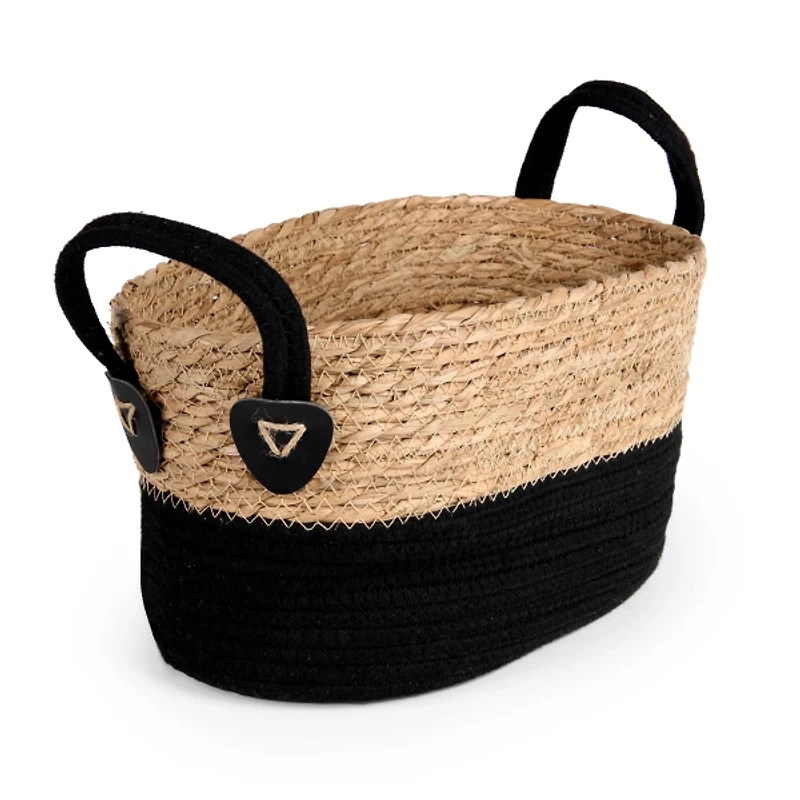 Natural and Black Basket