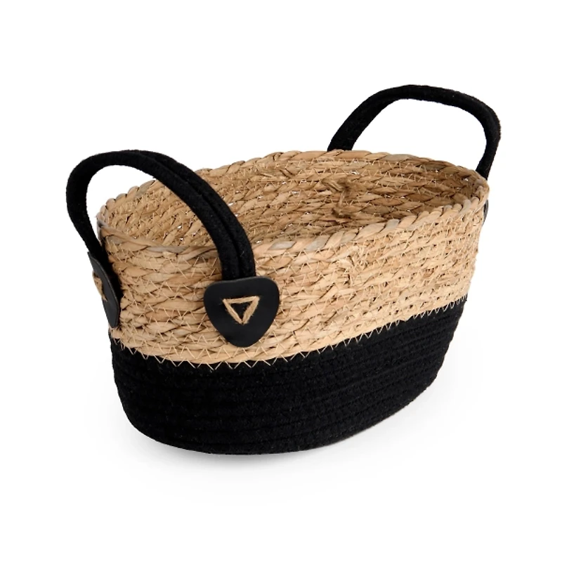 Small Natural and Black Basket