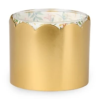 Gold Scalloped 3-Wick Jar Candle Holder