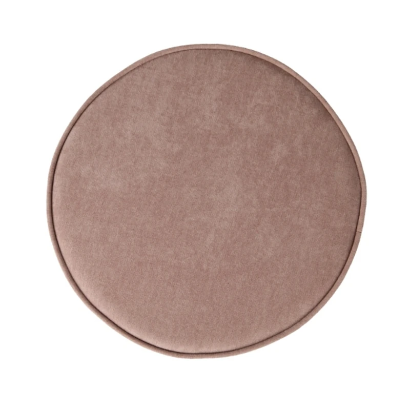 Round Pink Channeled Storage Ottoman