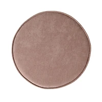 Round Pink Channeled Storage Ottoman