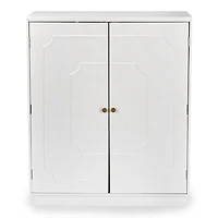 White Wood Fridge Storage Cabinet