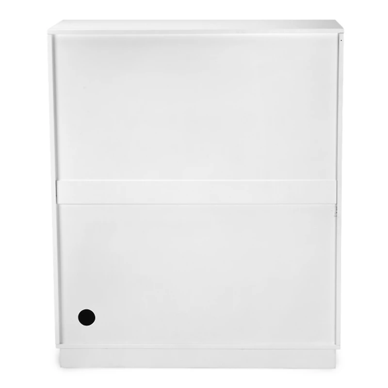 White Wood Fridge Storage Cabinet