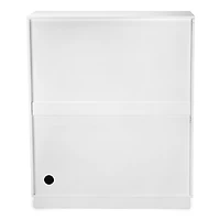 White Wood Fridge Storage Cabinet