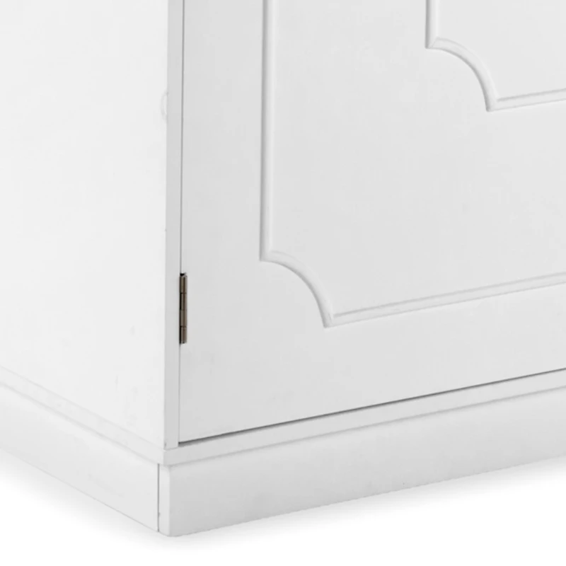 White Wood Fridge Storage Cabinet