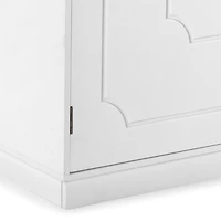 White Wood Fridge Storage Cabinet