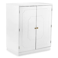 White Wood Fridge Storage Cabinet