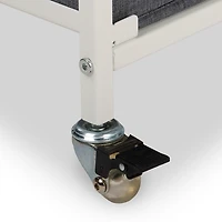 Rolling Cart with Gray Fabric Drawers