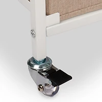 Rolling Cart with Tan Fabric Drawers