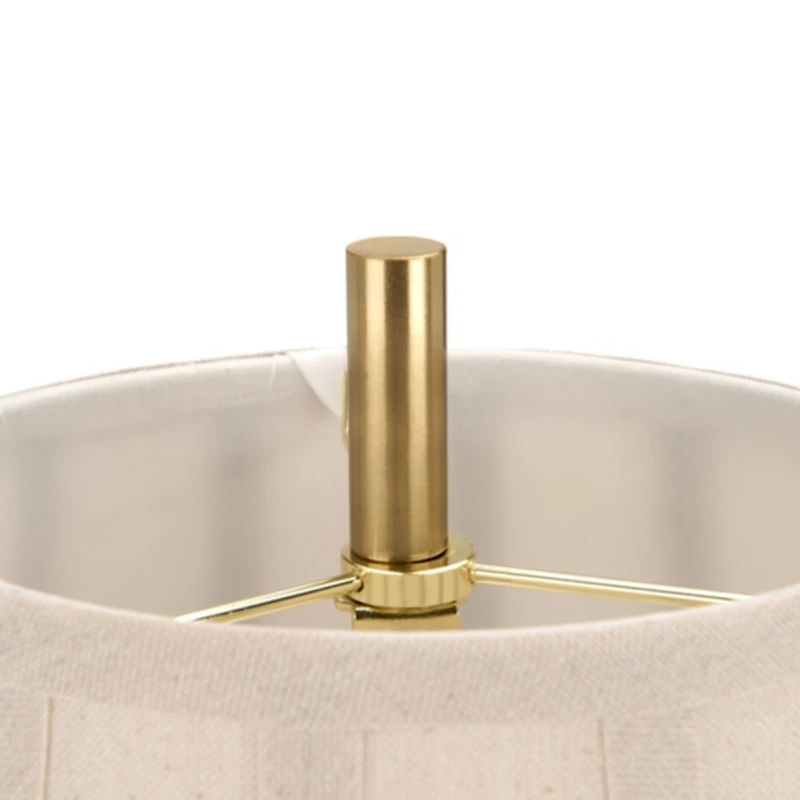 Gold Metal Scalloped Shade Buffet Lamp