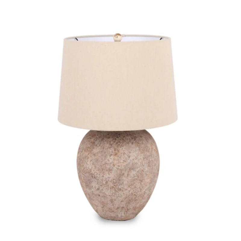 Distressed Taupe Faux Stone Table Lamp