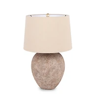 Distressed Taupe Faux Stone Table Lamp