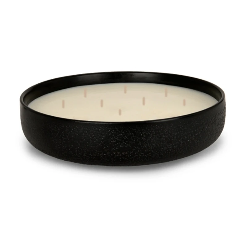 Matte Black Ceramic 9-Wick Jar Candle
