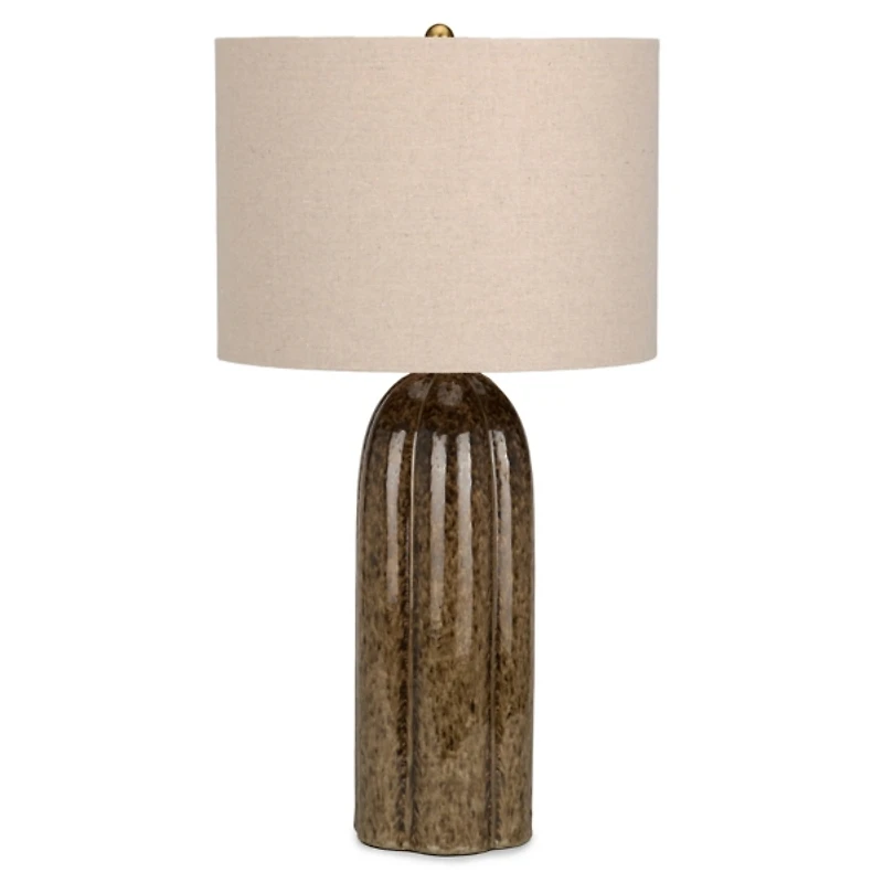 Brown Reactive Ceramic Table Lamp