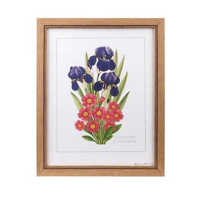 February Iris and Primrose Framed Art Print