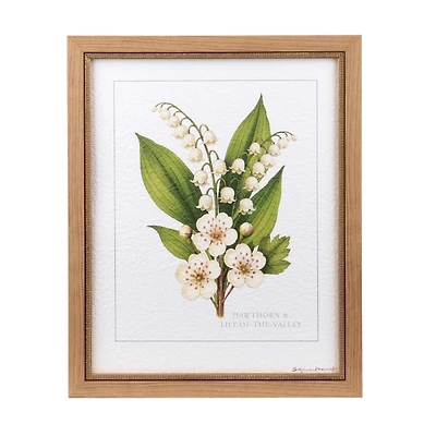 May Hawthorn & Lily of the Valley Framed Art Print