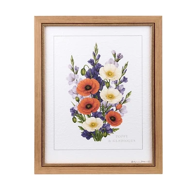 August Poppy and Gladiolus Framed Art Print