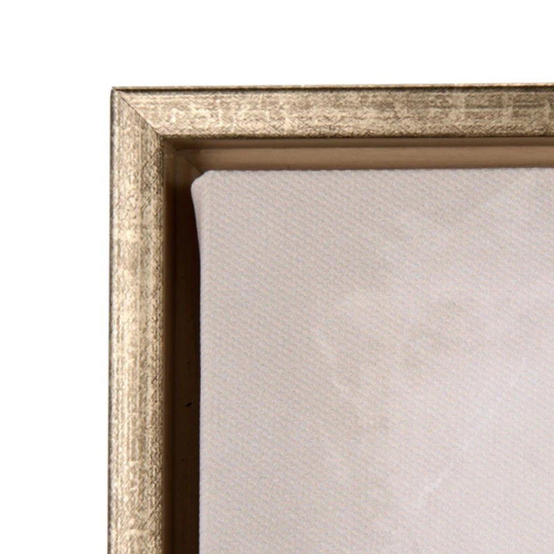 White Abstract Swirls Framed Canvas Art Print