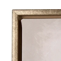 White Abstract Swirls Framed Canvas Art Print