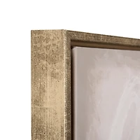 White Abstract Swirls Framed Canvas Art Print